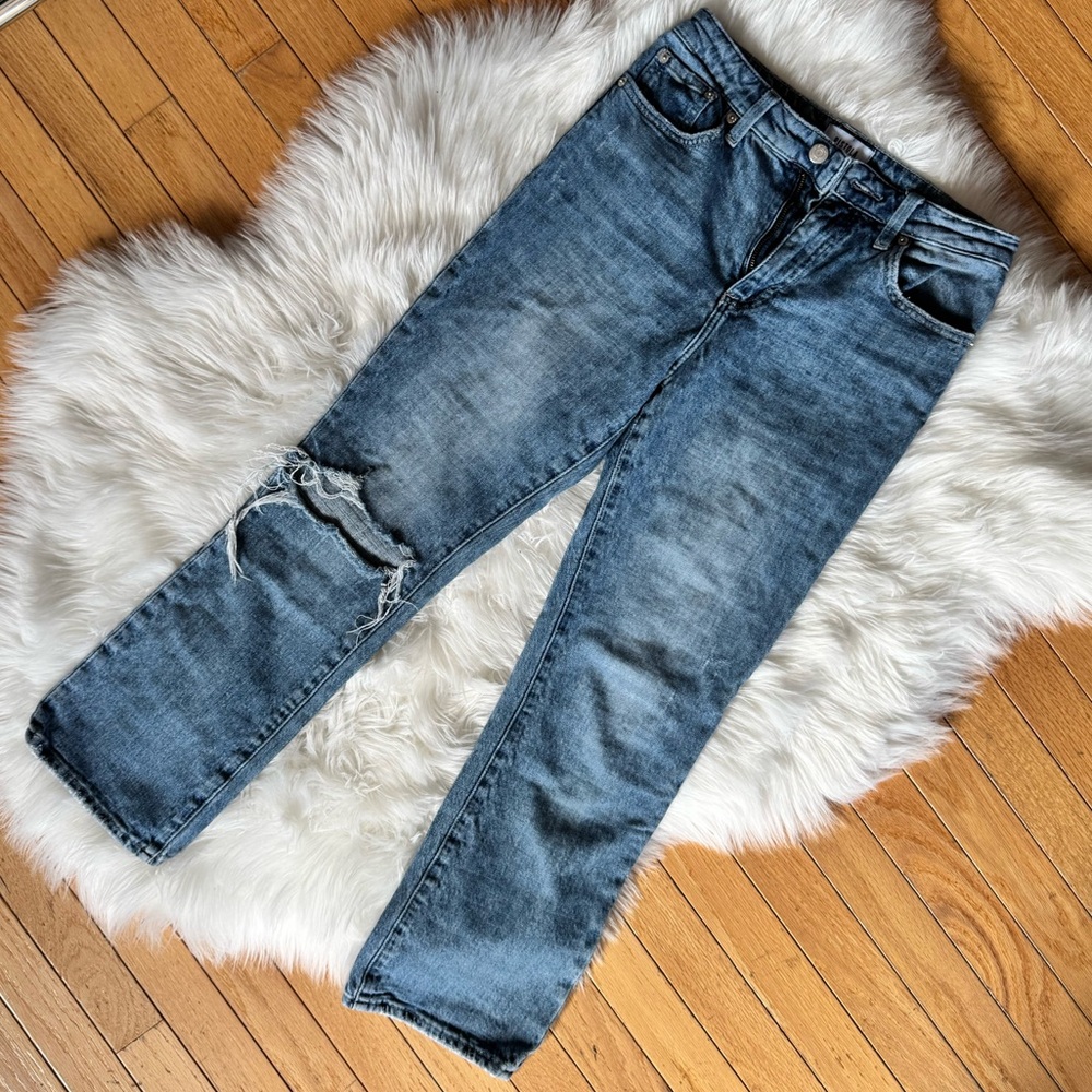 Pistola Straight Leg Distressed Denim
